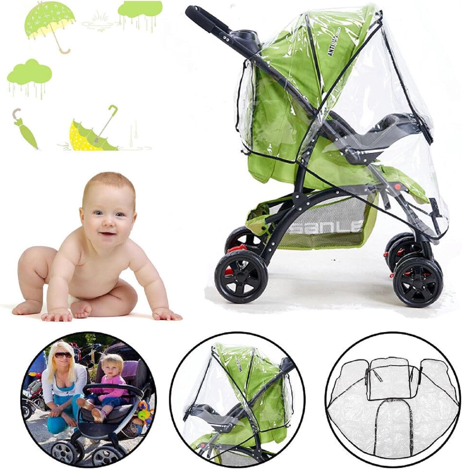 Чехол от дождя для детской кол – обзор и цена Stroller Rain Cover