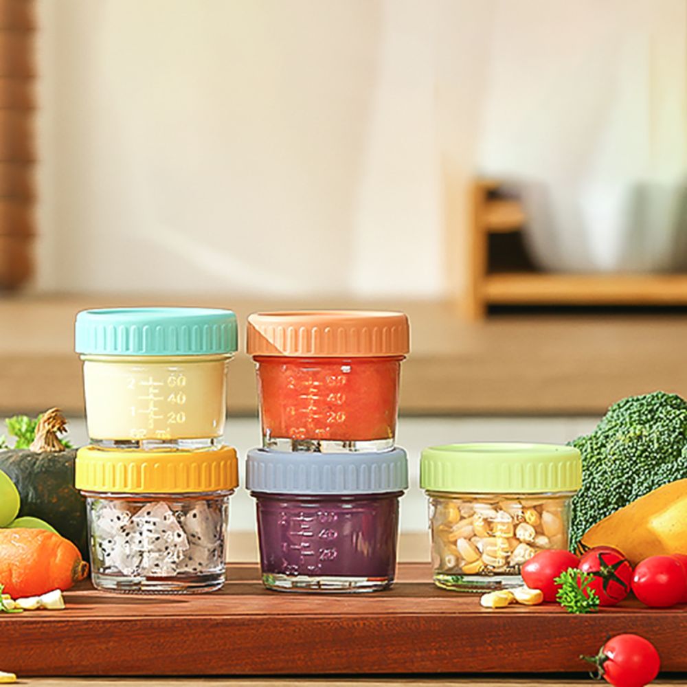 6 шт. стеклянная банка для дет – обзор и цена Baby Food Storage Jar