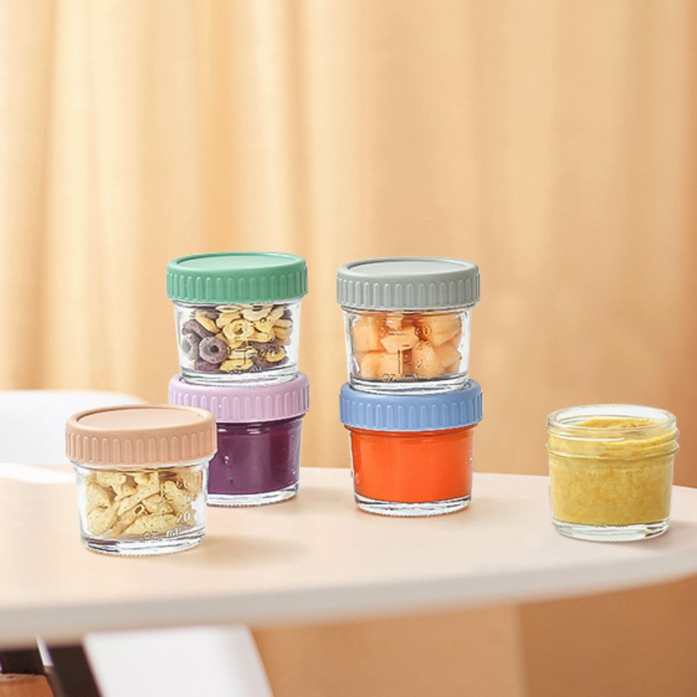 6 шт. стеклянная банка для дет – обзор и цена Baby Food Storage Jar