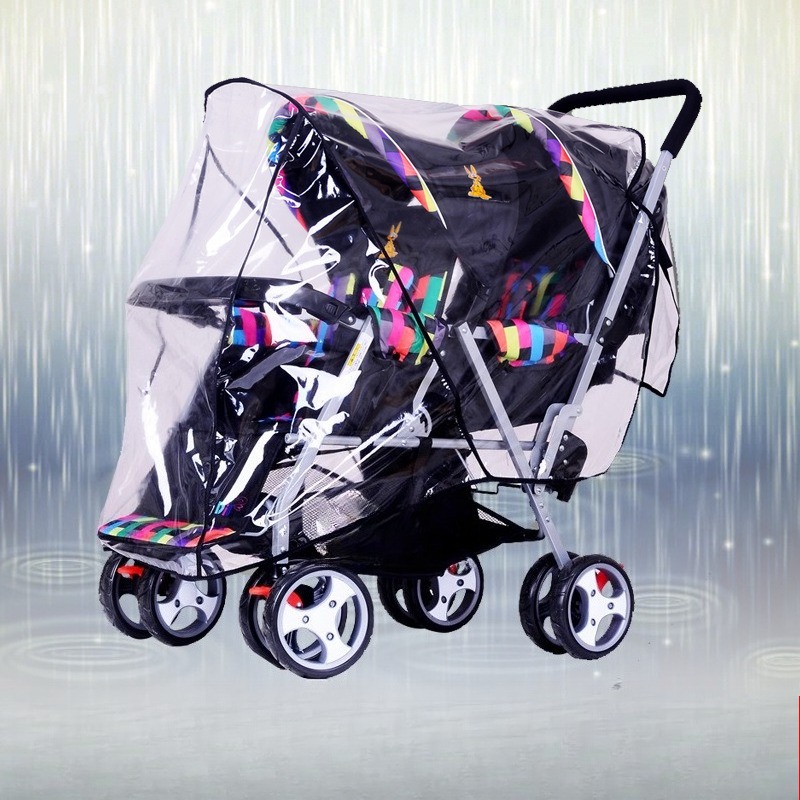 Двухместная коляска для близне – обзор и цена Stroller Rain Cover